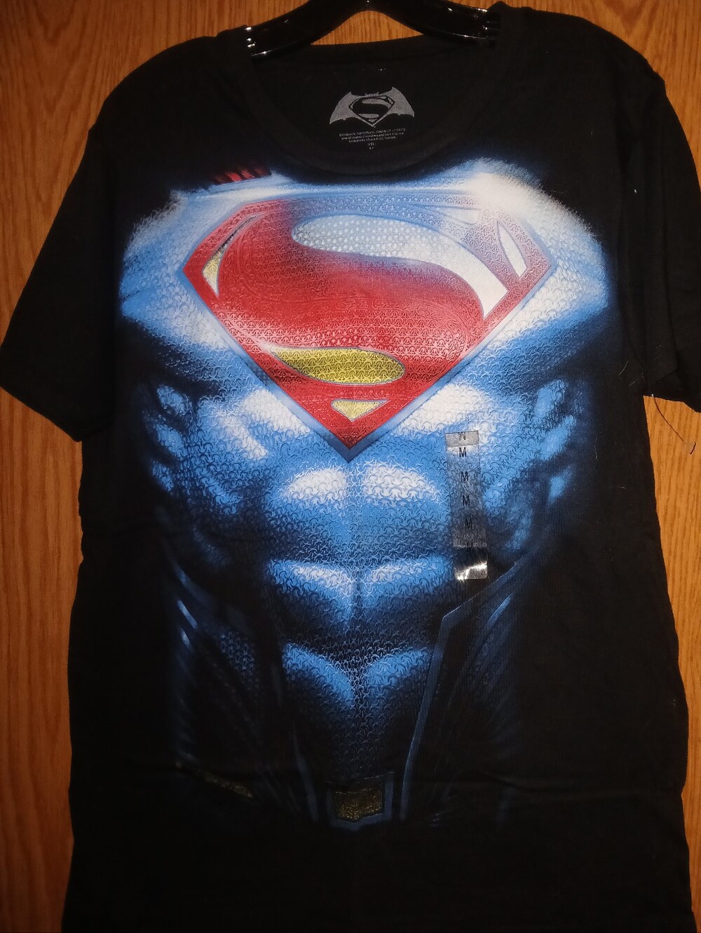 Superman Graphic Men’s Black T-Shirt with Red Logo